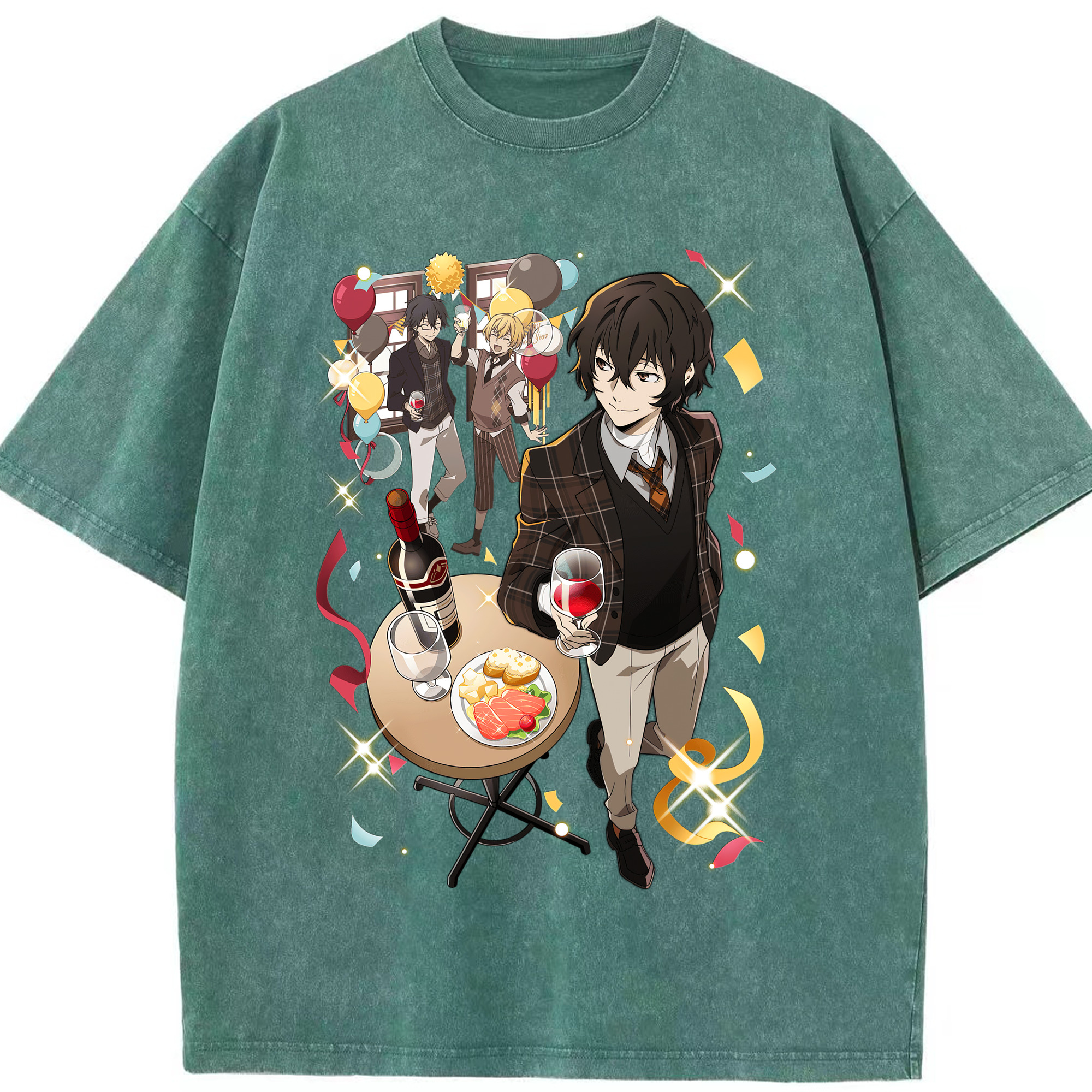 （画像用） 文豪ストレイドッグス Bungo Stray Dogs 綿100% ヴィンテージ風 半袖Tシャツ（フロントプリント）